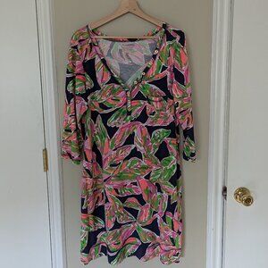 Lily Pulitzer Palmetto Dress 3/4 Sleeve Size XL in the Vias